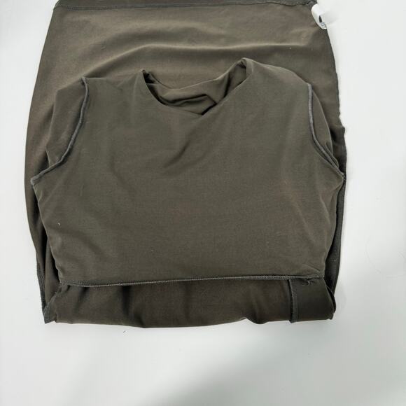 Susana Monaco Button Detail Dress Olive Green Long Sleeve Bodycon Office Size S - Picture 7 of 10